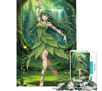 1000 Pieces Jigsaw Puzzles for Adults Anime Elf in Forest Leaf Dress Jigsaw for Adults Hands-on Game Analysis And Logic Difficult And Challenge (Size 50x75cm)