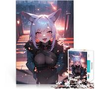 1000 Pieces Jigsaw Puzzles for Adults Anime Girl Neon Horizon Entspannungsspiele Lernspiel für Geburtstag, Weihnachten52x38cm