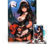 1000 Pieces Jigsaw Puzzles for Adults Anime Maid Chainsaw Intellektuelles Spiel Geburtstagsgeschenk, Geschenke, Wandkunst38x26cm