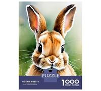 1000 Pieces Jigsaw Puzzles for Adults Aquarell Rabbit Jigsaws for Adults Brain Teaser Game Stress Reliever Birthday And Unique Gifts 38x26cm/1000pcs