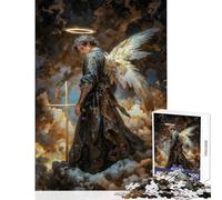 1000 Pieces Jigsaw Puzzles for Adults Archangel Azrael Celestial Guide of Transitions, Grief Processing, Soul Release, Anti-Stress Toys Great Gift Relax Games Improving Love between Couples