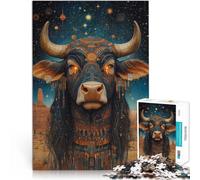 1000 Pieces Jigsaw Puzzles for Adults Artistic Cow Made of wood for age 14+ Family Fun It is ideal as a gift for the whole family。size:50x75cm/19.68x29.52inch