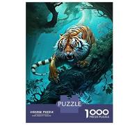 1000 Pieces Jigsaw Puzzles for Adults Asian Mythical Tiger Adult Puzzles Relaxing Games Difficult Hard Unique Gifts for Birthday And Christmas 52x38cm/1000pcs