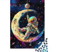 1000 Pieces Jigsaw Puzzles for Adults Astronaut Puzzle Sets for Family Wooden Puzzles Brain Challenge Puzzle 1000pcs (75x50cm)
