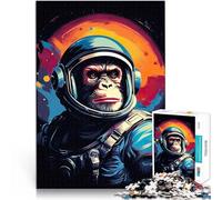1000 Pieces Jigsaw Puzzles for Adults Astronaut Space chimpanzee Präzisionsschnitt Verbessern Sie das Gedächtnis75x50cm
