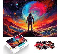 1000 Pieces Jigsaw Puzzles for Adults Astronaut standing on galaxy Learning Educational Toy 26x38cm Enhance love between couples