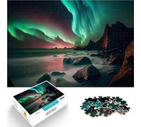 1000 Pieces Jigsaw Puzzles for Adults Aurora Borealis North Cape Familienaktivität Tolles Geschenk für Spiele52x38cm