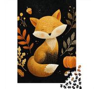 1000 Pieces Jigsaw Puzzles for Adults Autumn Fox Illustration-5 Puzzles for Adults Anti-Stress Toys Staycation Kill Time Birthday And Unique Gifts 38x26cm/1000pcs