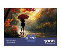 1000 Pieces Jigsaw Puzzles for Adults Autumn Rainy Day Walk Puzzle for Adults Toy Wall Decor Perfect Decoration Unique Gifts for Birthday And Christmas 70x50cm/1000pcs
