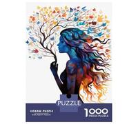 1000 Pieces Jigsaw Puzzles for Adults Autumn Woman Tree Art Print Jigsaw for Adults Relax Games Perfect Decoration Unique Gifts for Birthday And Christmas 38x26cm/1000pcs