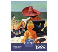 1000 Pieces Jigsaw Puzzles for Adults Baby on The Beach Jigsaw Puzzle Family Game Wall Art Unique Gifts for Birthday And Christmas 52x38cm/1000pcs