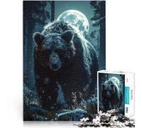1000 Pieces Jigsaw Puzzles for Adults bear in nordic forest Hand speed competition Fun at Home Activities, Birthday Present,Travel Gifts, 26x38cm