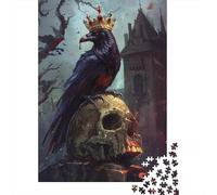 1000 Pieces Jigsaw Puzzles for Adults Beautiful_Raven Puzzle Sets for Family Wooden Puzzles Brain Challenge Puzzle 1000pcs (75x50cm)