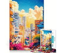 1000 Pieces Jigsaw Puzzles for Adults Beirut Art Poster Exact Fit Game Mind Game Gift Free Play Game Birthday Mind Gift (38x26cm)