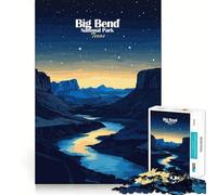 1000 Pieces Jigsaw Puzzles for Adults Big Bend National Park Exact Fit Game Mind Game Gift Free Play Game Birthday Mind Gift (38x52cm)