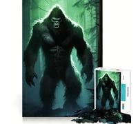 1000 Pieces Jigsaw Puzzles for Adults Bigfoot in Forest Animals Exact Fit Game Mind Game Gift Free Play Game Birthday Mind Gift (50x75cm)