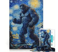 1000 Pieces Jigsaw Puzzles for Adults Bigfoot's Midnight Stroll Exact Fit Game Mind Game Gift Free Play Game Birthday Mind Gift (50x75cm)