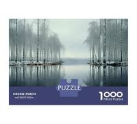 1000 Pieces Jigsaw Puzzles for Adults Birch Trees Reflection in Water Adult Jigsaw Puzzle Toy Wall Decor Analysis And Logic for Is Ideal As A Gift 38x26cm/1000pcs