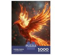 1000 Pieces Jigsaw Puzzles for Adults Bird Phoenix Fantasy Fire Jigsaw Puzzle Family Game Wall Art Unique Gifts for Birthday And Christmas 52x38cm/1000pcs