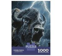 1000 Pieces Jigsaw Puzzles for Adults Bison Lightning Adult Jigsaw Puzzle Toy Wall Decor Analysis And Logic for Is Ideal As A Gift 52x38cm/1000pcs