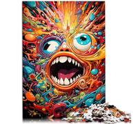 1000 Pieces Jigsaw Puzzles for Adults Bizarre colorful monsters Home Decoration Jigsaw Puzzles 26x38cm Enhance love between couples