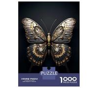 1000 Pieces Jigsaw Puzzles for Adults Black And Gold Butterfly Adult Jigsaw Brain Teaser Game Birthday Present Birthday And Unique Gifts 38x26cm/1000pcs
