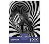 1000 Pieces Jigsaw Puzzles for Adults Black And White Optical Illusion-1 Jigsaws for Adults Anti-Stress Toys Hand Speed Race Parent-child Interaction 70x50cm/1000pcs