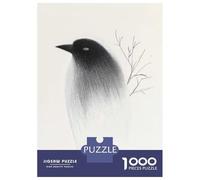 1000 Pieces Jigsaw Puzzles for Adults Black Bird with Branch Jigsaws for Adults Brain Teaser Game Stress Reliever Birthday And Unique Gifts 38x26cm/1000pcs