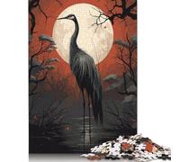 1000 Pieces Jigsaw Puzzles for Adults | Black Stork Vector Jigsaw Puzzles for Adults 1000 Pieces Puzzle Gifts 1000pcs (75x50cm)