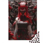 1000 Pieces Jigsaw Puzzles for Adults Blood Red Shadow Square Jigsaw Puzzles, for Adults And Teenager, Wooden Puzzles Home Art Decor 1000pcs (75x50cm)