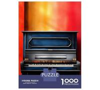 1000 Pieces Jigsaw Puzzles for Adults Blue Piano Against Red Wall Jigsaw for Adults Brain Teaser Game Presents for Women Birthday And Unique Gifts 70x50cm/1000pcs