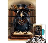 1000 Pieces Jigsaw Puzzles for Adults Book Smart Steampunk Raven Family Games Challenging Game Toys Great Gifts And Toys Stress Reliever (Size 50x75cm)