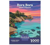 1000 Pieces Jigsaw Puzzles for Adults Bora Bora French Polynesia Jigsaws for Adults Brain Teaser Game Stress Reliever Birthday And Unique Gifts 70x50cm/1000pcs