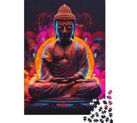 1000 Pieces Jigsaw Puzzles for Adults Buddha Statue Puzzle Sets for Family Wooden Puzzles Brain Challenge Puzzle 1000pcs (75x50cm)