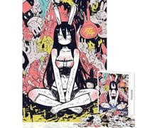 1000 Pieces Jigsaw Puzzles for Adults Bunnygirl Doodle Madness Brain Teaser Game For Family Fun Home Decoration Toys Christmas Birthday Gifts (52X38cm)