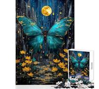 1000 Pieces Jigsaw Puzzles for Adults Butterfly, Flowers, And Moonlit Night Family Games A Work of Art Toy Wall Decor Artists Collection, Fine Art (52X38cm)