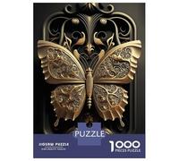 1000 Pieces Jigsaw Puzzles for Adults Butterfly Golden Art Deco Adult Jigsaw Brain Teaser Game Birthday Present Birthday And Unique Gifts 70x50cm/1000pcs