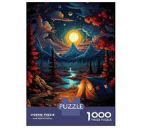 1000 Pieces Jigsaw Puzzles for Adults Campfire Nights in The Mountains Jigsaw for Adults Family Game Precision Cutting Unique Gifts for Birthday And Christmas 52x38cm/1000pcs