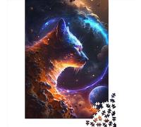 1000 Pieces Jigsaw Puzzles for Adults Cat God of The Universe Puzzle Sets for Family Wooden Puzzles Brain Challenge Puzzle 1000pcs (75x50cm)