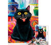 1000 Pieces Jigsaw Puzzles for Adults Cat Madness Enjoy Peaceful Family Home Time Heartfelt Idea (38x26cm)