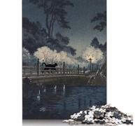 1000 Pieces Jigsaw Puzzles for Adults Cat on Benkei Bridge Puzzle Sets for Family Paper Puzzles Brain Challenge Puzzle 1000pcs (38x26cm)