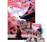1000 Pieces Jigsaw Puzzles for Adults Cat Zen Garden Pixel Art Family Game for Educational Game Challenge Toy Gifts for Women Men Birthday Present (size 50x75cm)