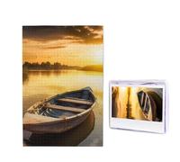 1000 Pieces Jigsaw Puzzles for Adults Challenging Puzzle Personalized Wooden Puzzles Picture Puzzles River Sunset Wooden Boat Puzzles from Photos Jigsaw Puzzle Gifts for Family Birthday