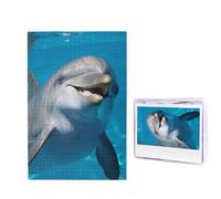 1000 Pieces Jigsaw Puzzles for Adults Challenging Puzzle Personalized Wooden Puzzles Picture Puzzles Dolphin with a Smile Puzzles from Photos Jigsaw Puzzle Gifts for Family Birthday