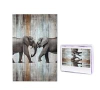 1000 Pieces Jigsaw Puzzles for Adults Challenging Puzzle Personalized Wooden Puzzles Picture Puzzles Elephant on Wood Puzzles from Photos Jigsaw Puzzle Gifts for Family Birthday