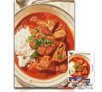 1000 Pieces Jigsaw Puzzles for Adults Chicken Stew with Rice And Spoon Toy Intellectual Game Birthday Present Gift For Birthdays Size 38x52cm