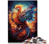 1000 Pieces Jigsaw Puzzles for Adults Color painting phoenix Stress Relief 26x38cm Stress Reliever Difficult Challenge for ages 14+