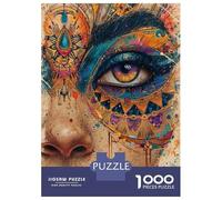 1000 Pieces Jigsaw Puzzles for Adults Colorful Abstract Eye Art Print Jigsaw for Adults Relax Games Perfect Decoration Unique Gifts for Birthday And Christmas 52x38cm/1000pcs