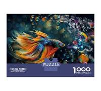 1000 Pieces Jigsaw Puzzles for Adults Colorful Betta Fish Art Print Adult Jigsaw Puzzle Toy Wall Decor Analysis And Logic for Is Ideal As A Gift 38x26cm/1000pcs