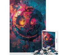 1000 Pieces Jigsaw Puzzles for Adults Colorful Crazy Smily Face Enjoy Peaceful Family Home Time Heartfelt Idea (38x26cm)